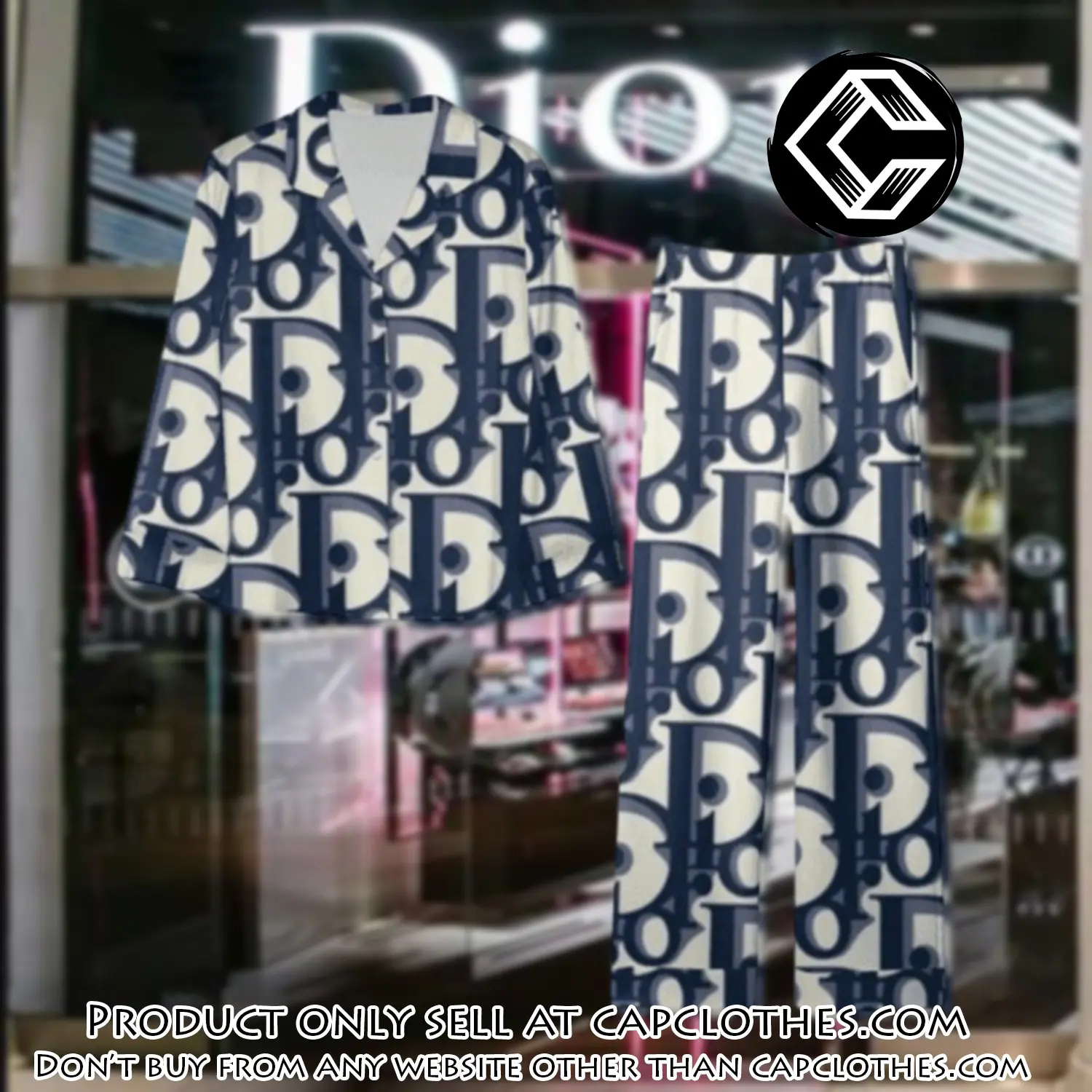 Trending luxury dior satin pajama set pjs1044 cc1827358